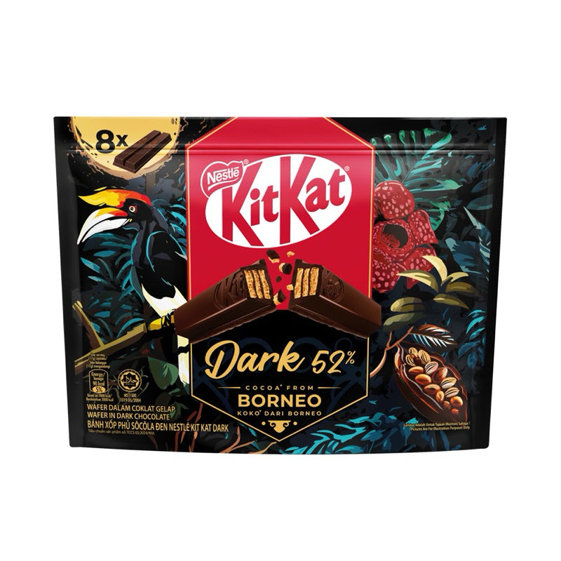 KitKat Dark 52% Cocoa from Borneo 136g sharebag, Malaysia