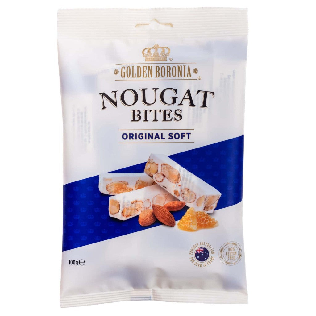 Golden Boronia almond honey nougat bites soft