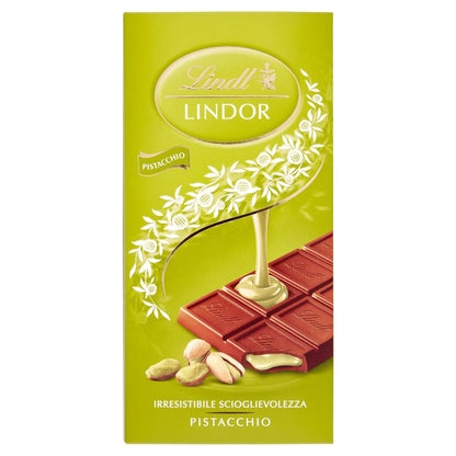 Imported Lindt Lindor Pistachio Chocolate Bar 100g