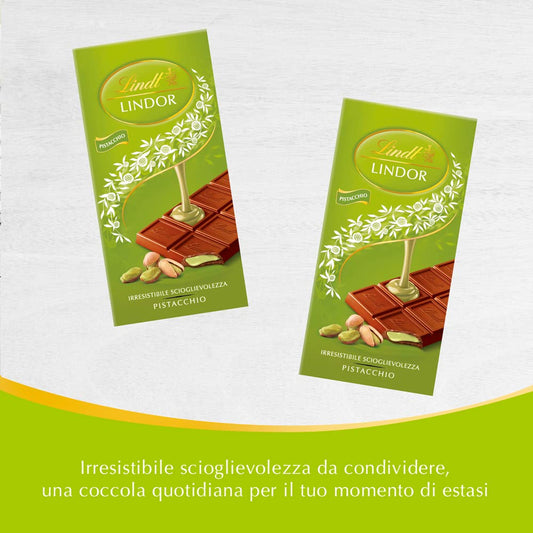 Imported Lindt Lindor Pistachio Chocolate Bar 100g