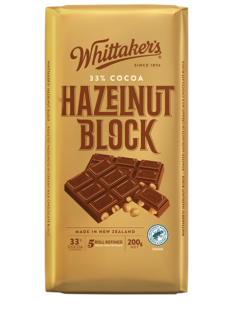 Whittaker's 33% Cocoa Hazelnut Block 200g